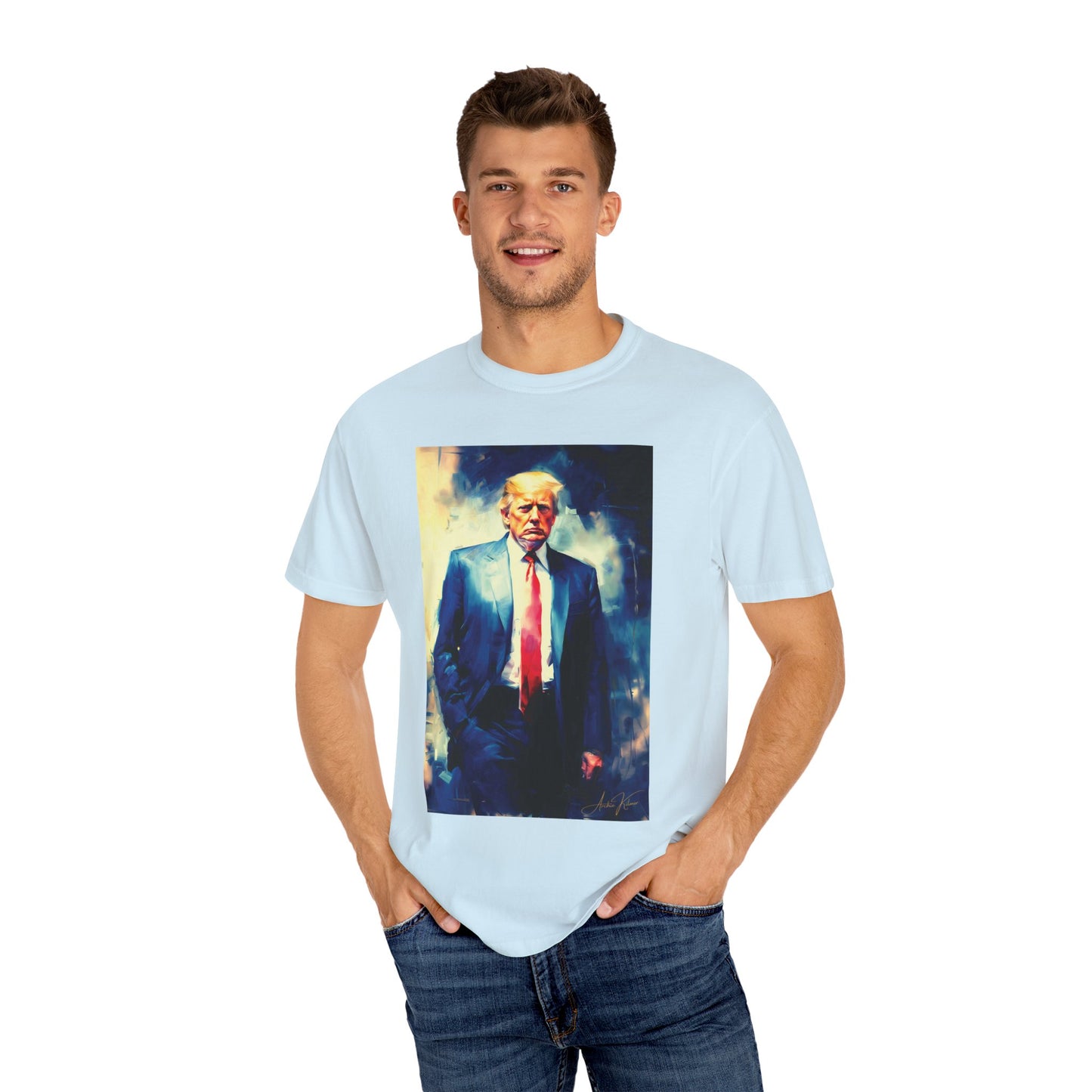 "Trump Portrait No. 6", Unisex T-shirt (Light Colors)