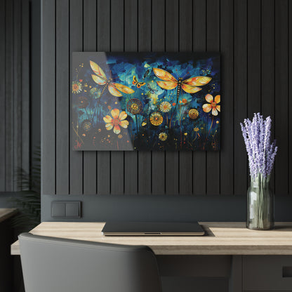 "Lucky Day Dragonflies", Fine Art Acrylic Wall Prints (French Cleat Hanging)