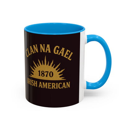 "Clan na Gael - Irish American", Colorful Mugs (11oz, 15oz) (Seal Brown)