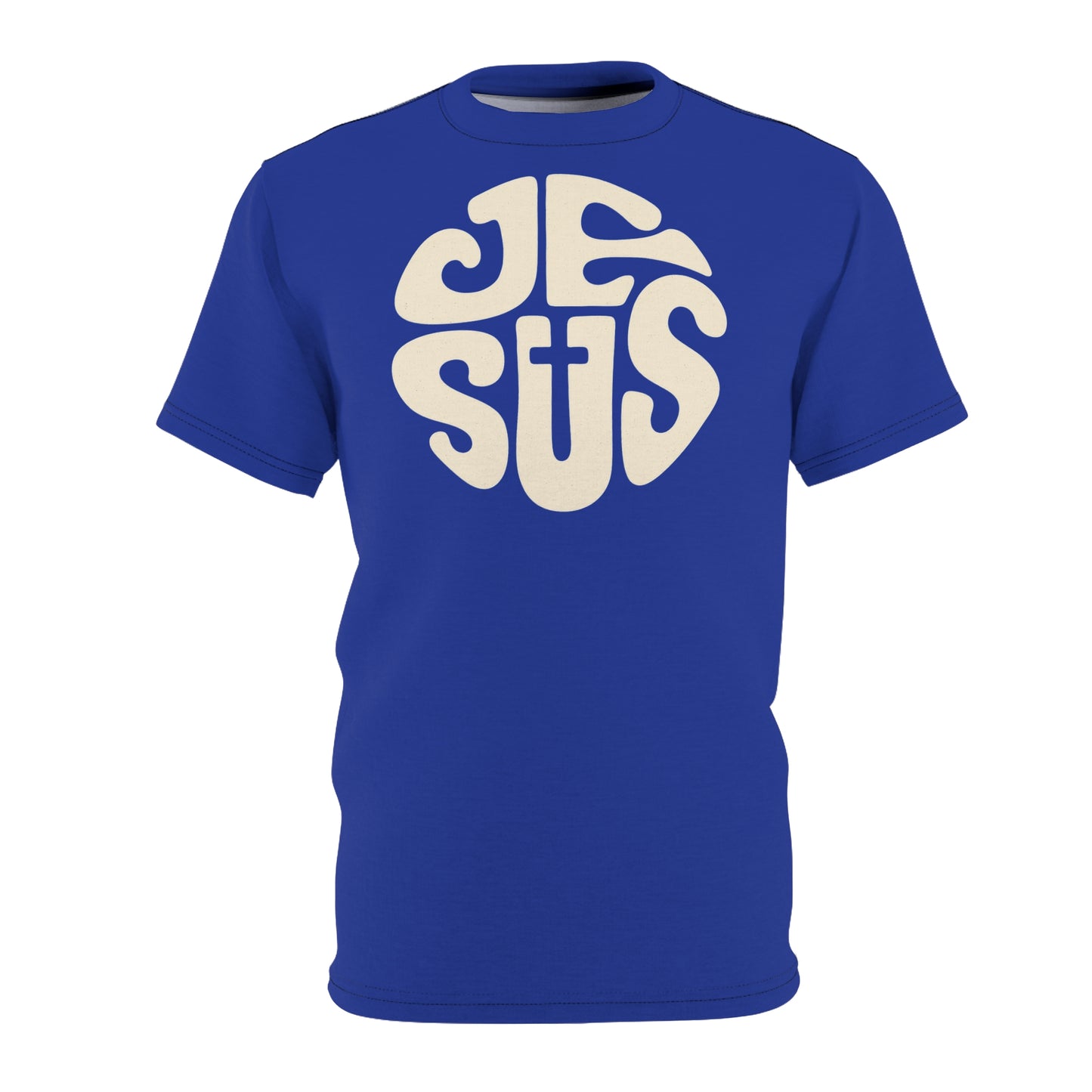 "Retro Jesus", Unisex T-shirt (Klein Blue)