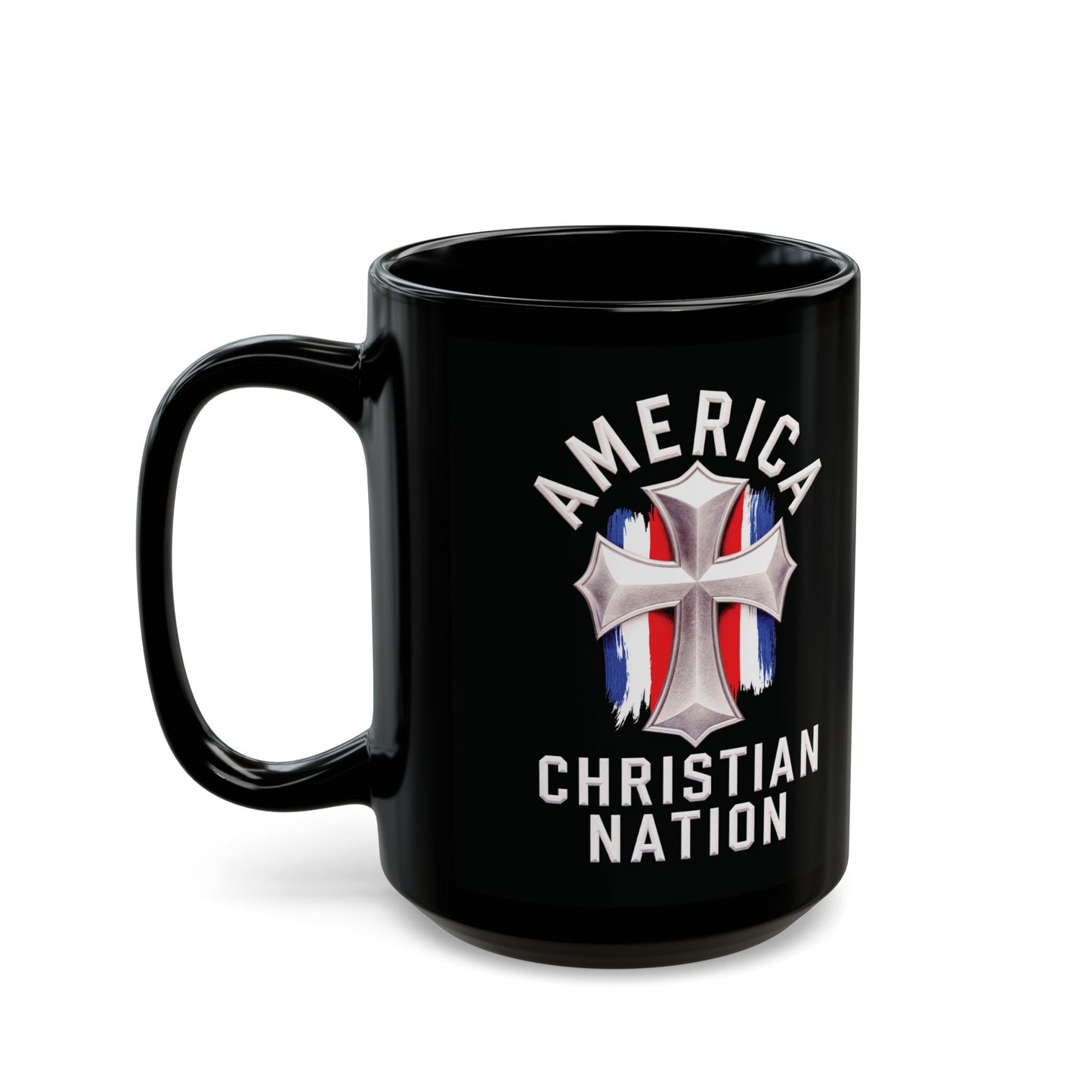 "America - Christian Nation" #01, Black Mug (11oz & 15oz)