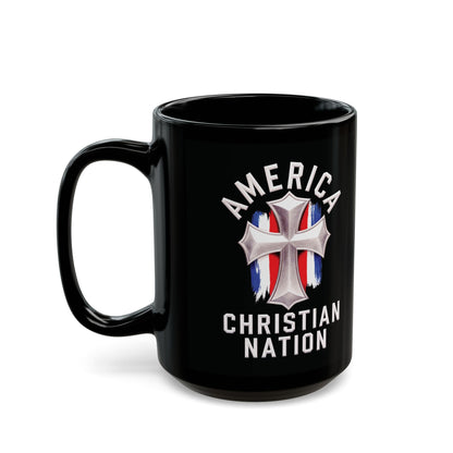 "America - Christian Nation" #01, Black Mug (11oz & 15oz)