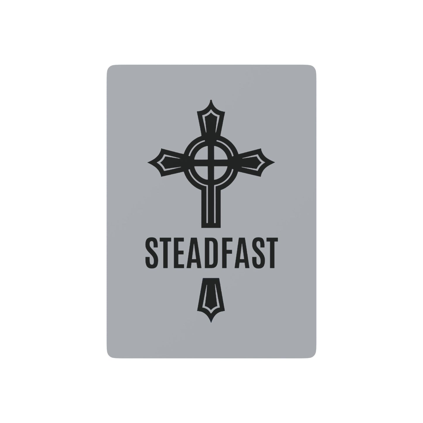 "Steadfast Cross", Christian Playing Cards (Serene Grey)