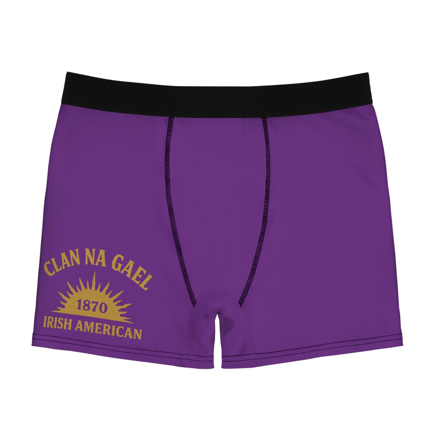 "Clan na Gael - Irish American", Men's Boxer Briefs (Vesper Violet)