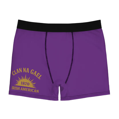 "Clan na Gael - Irish American", Men's Boxer Briefs (Vesper Violet)