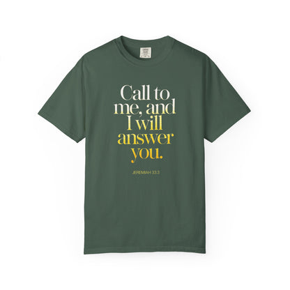 "Call to Me - Jeremiah 33:3" #02, Unisex T-shirt