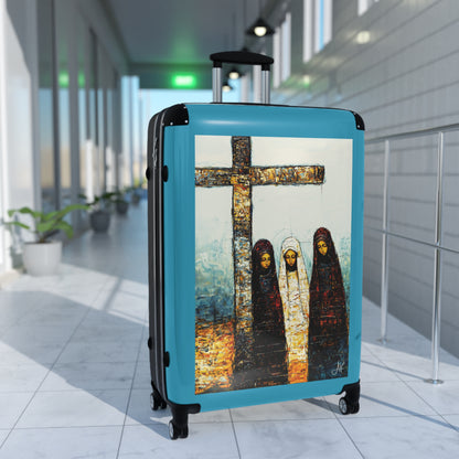 "At-the-Foot of the Cross - John 19:25", Suitcases (Turquoise)