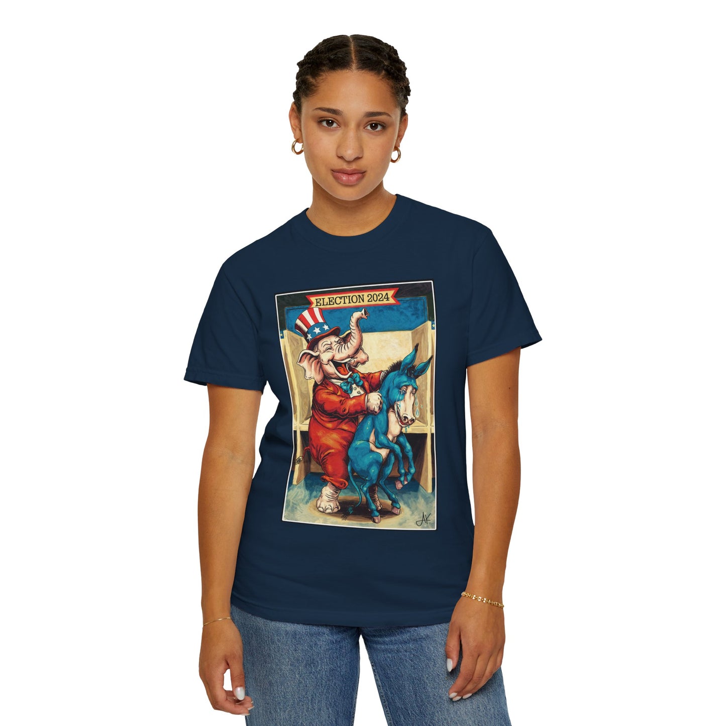 "MAGA Spanked the Donkeys 2024", Unisex T-shirt (Dark Colors)