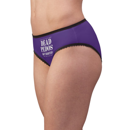 "Dead Pedos Don't Re-Offend", Women's Briefs (Deep Purple)
