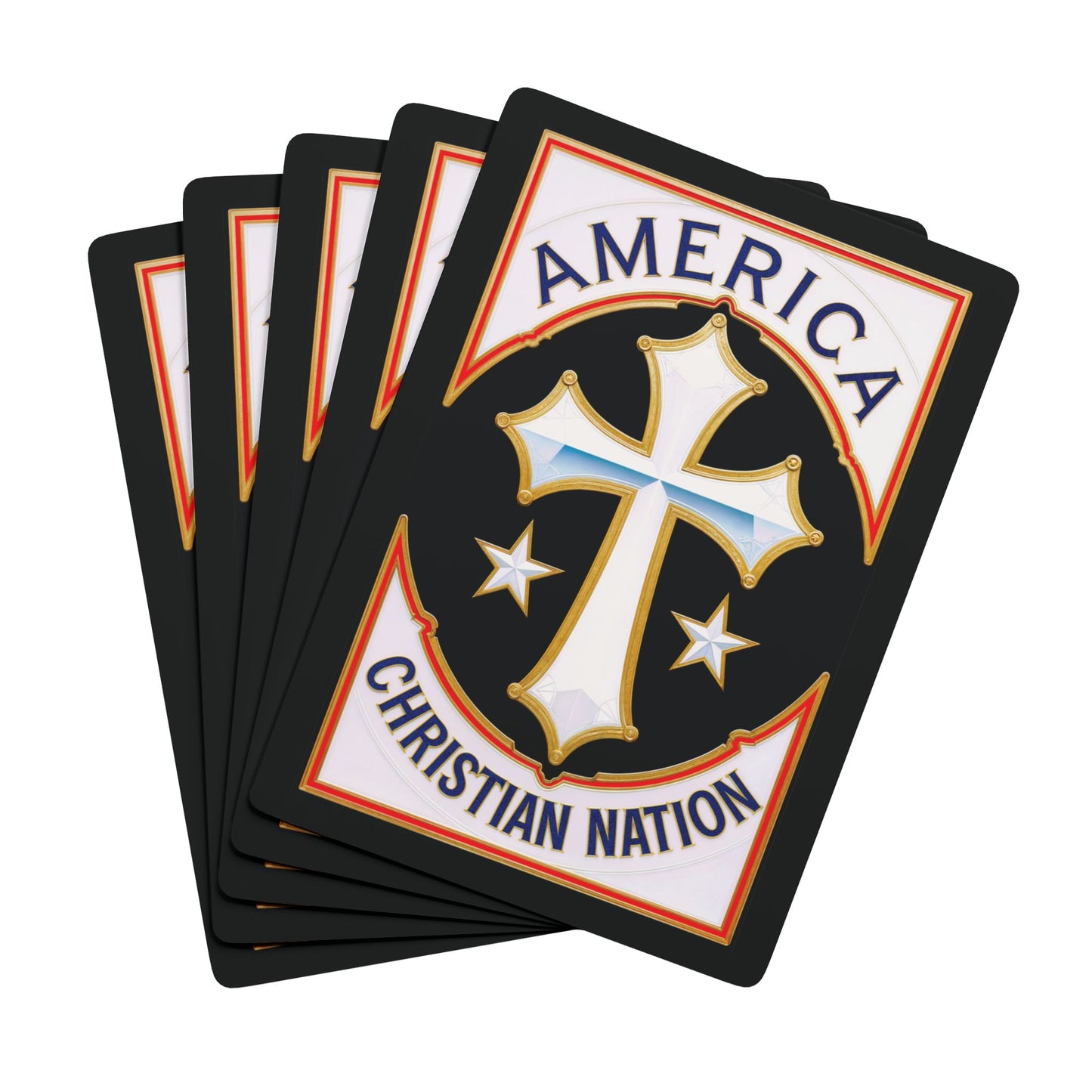 "America Christian Nation" #21, Christian Playing Cards (Void Black)