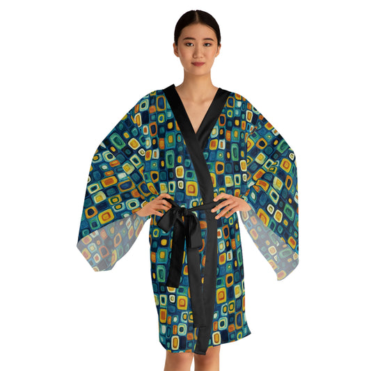 "Soul Mosaic", Long Sleeve Kimono Robe