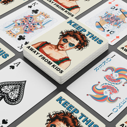 "Keep This Away from Kids", Cultural Playing Cards (Ivory)