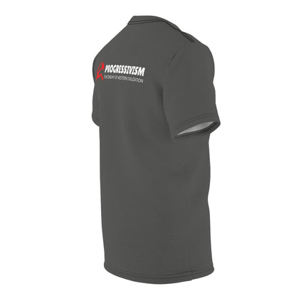 "Progressivism - Enemy of Western Civilization", Unisex Tee (Panzer Grey)