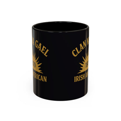 "Clan na Gael - Irish American", Colorful Mugs (11oz, 15oz) (Raven Black)