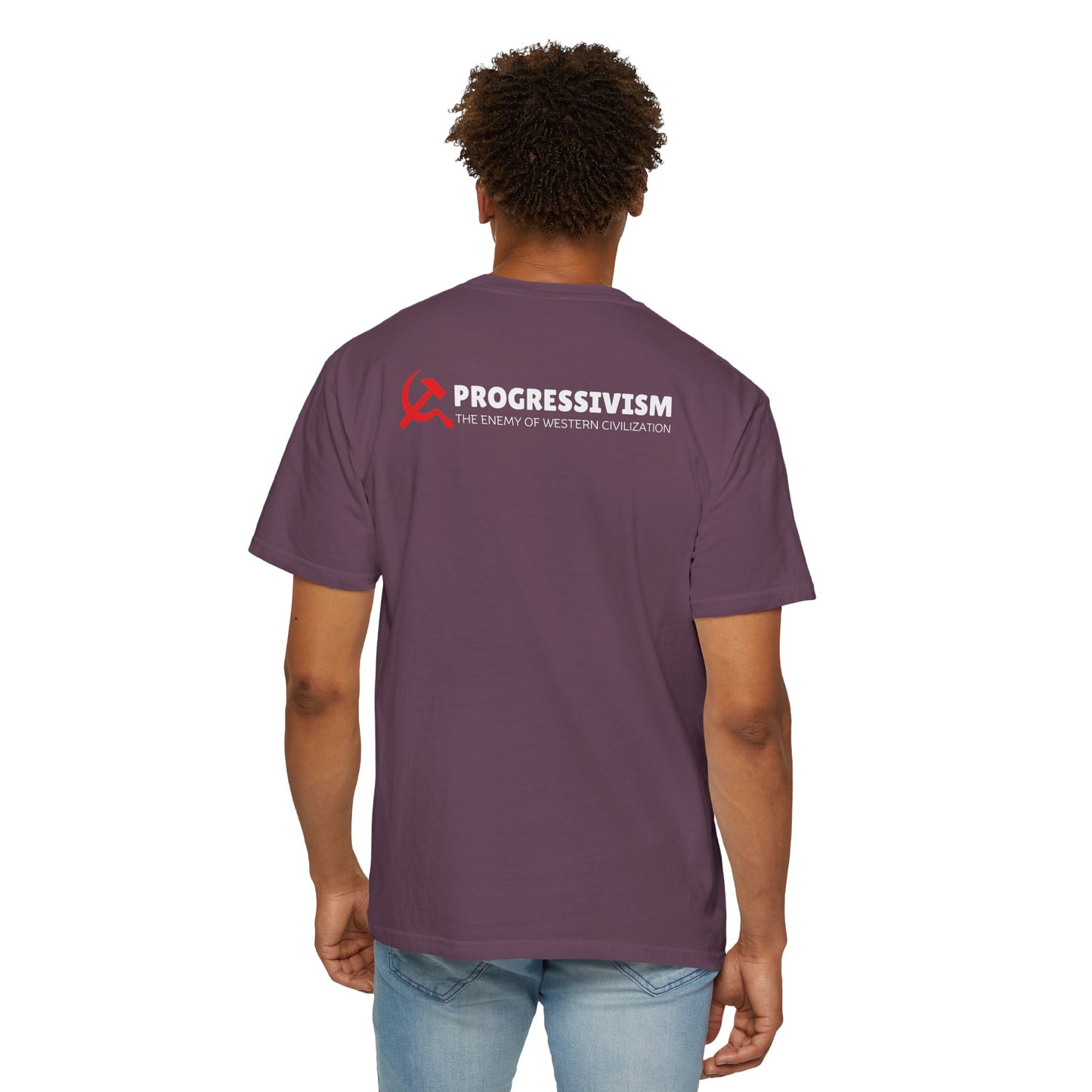 "Progressivism - Enemy of Western Civilization", Unisex T-shirt (Dark Colors)