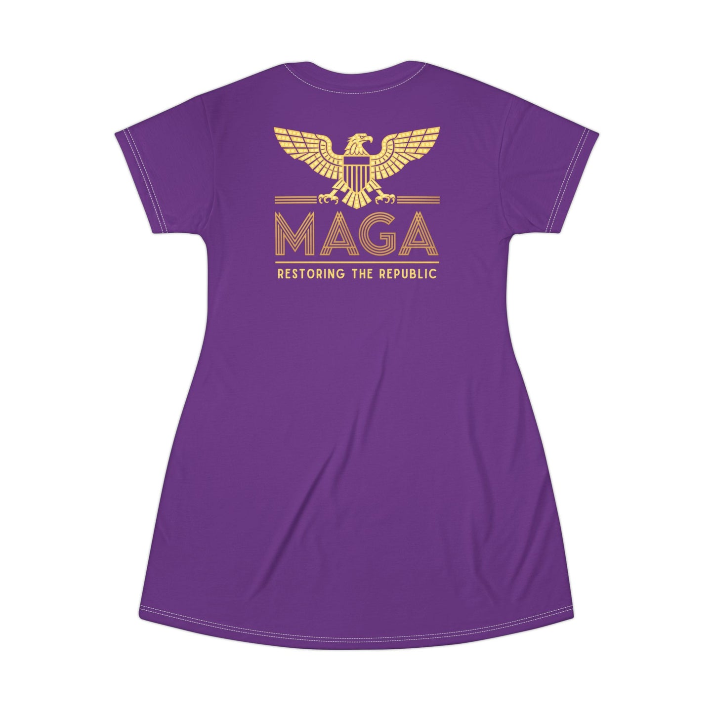 "MAGA - Restoring the Republic", T-Shirt Dress (Vesper Violet)