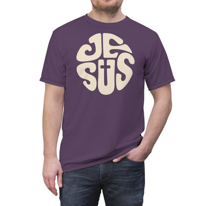 "Retro Jesus", Unisex T-shirt (Purple People Eater)