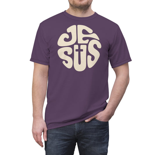 "Retro Jesus", Unisex T-shirt (Purple People Eater)