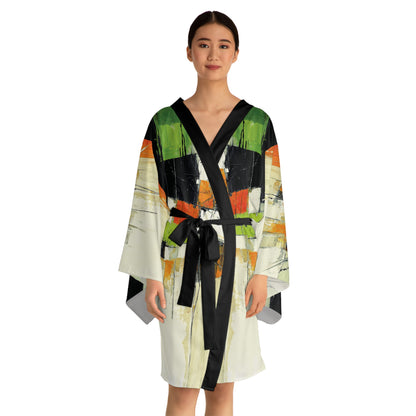 "Abstract 532", Long Sleeve Kimono Robe