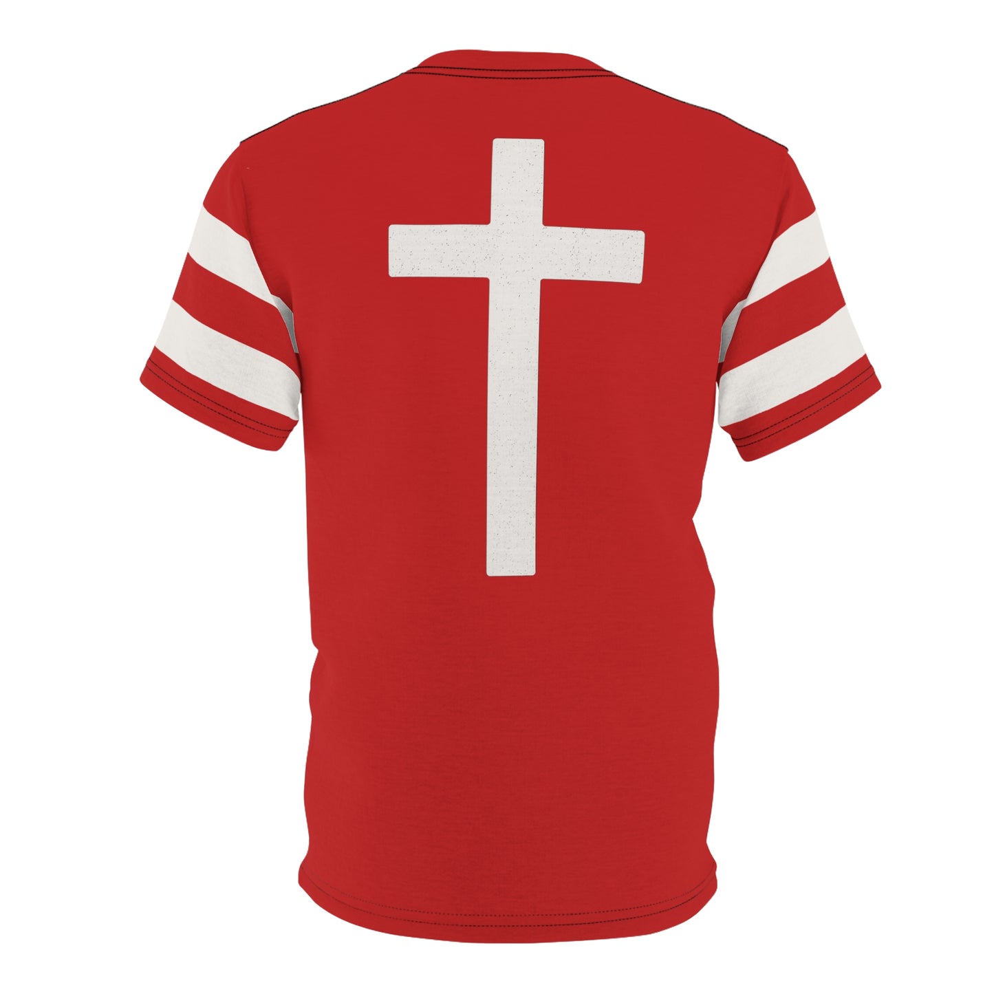 "Faith Overcomes Fear", Unisex Tee (Light Cherry Red)