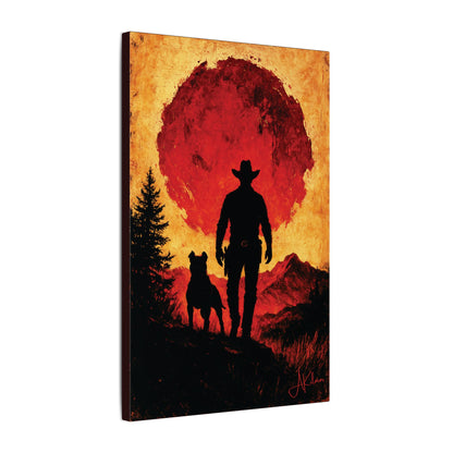 "Watchman of the Red Sun", Matte Canvas Fine Art Print