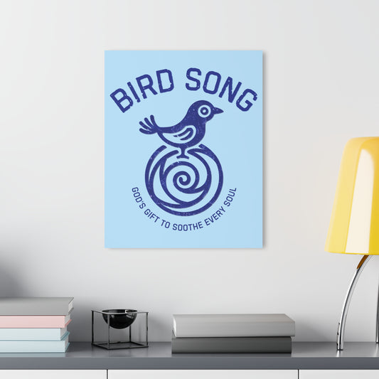 "Bird Song", Christian Acrylic Wall Prints (French Cleat Hanging) (Boy Blue)