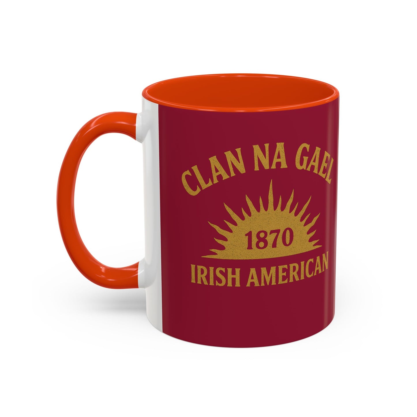 "Clan na Gael - Irish American", Colorful Mugs (11oz, 15oz) (Fénechas Red)