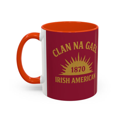 "Clan na Gael - Irish American", Colorful Mugs (11oz, 15oz) (Fénechas Red)