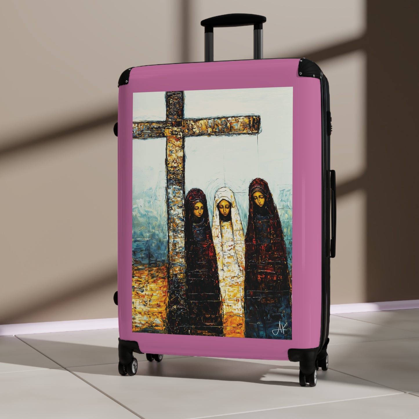 "At-the-Foot of the Cross - John 19:25", Suitcases (Light Pink)