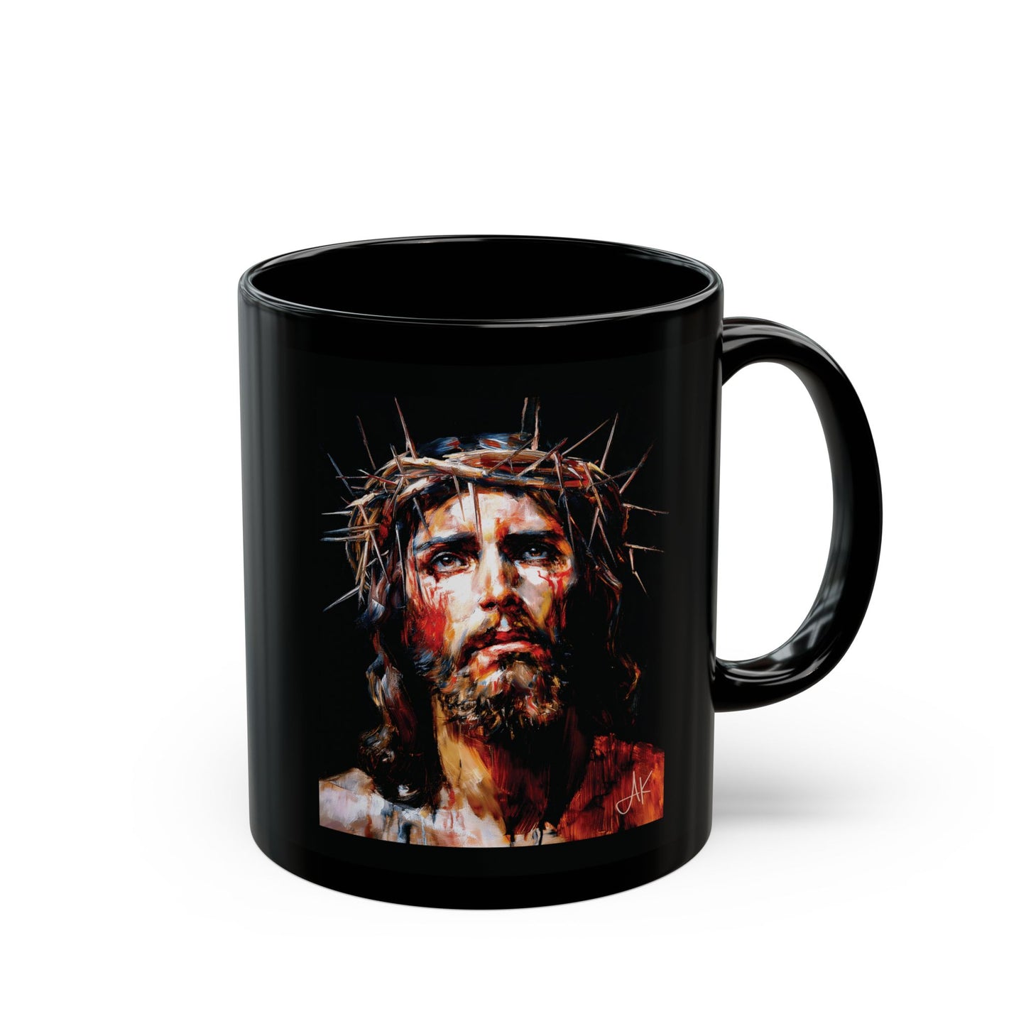 "Crown of Thorns", Black Mug (11oz & 15oz)