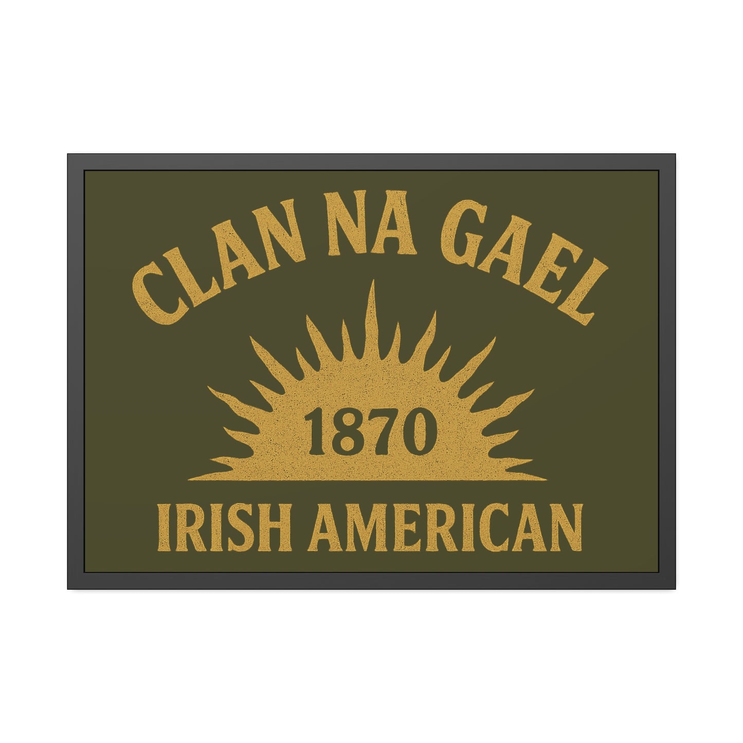 "Clan na Gael - Irish American", Framed Paper Poster (Fianna Green)