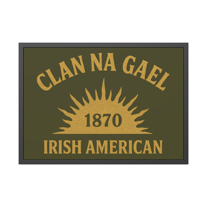"Clan na Gael - Irish American", Framed Paper Poster (Fianna Green)