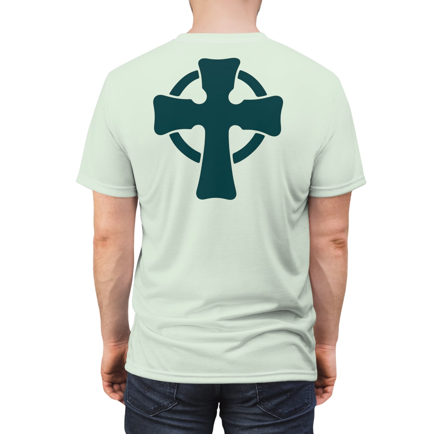 "Retro Jesus", Unisex T-shirt (Aquarelle Green)