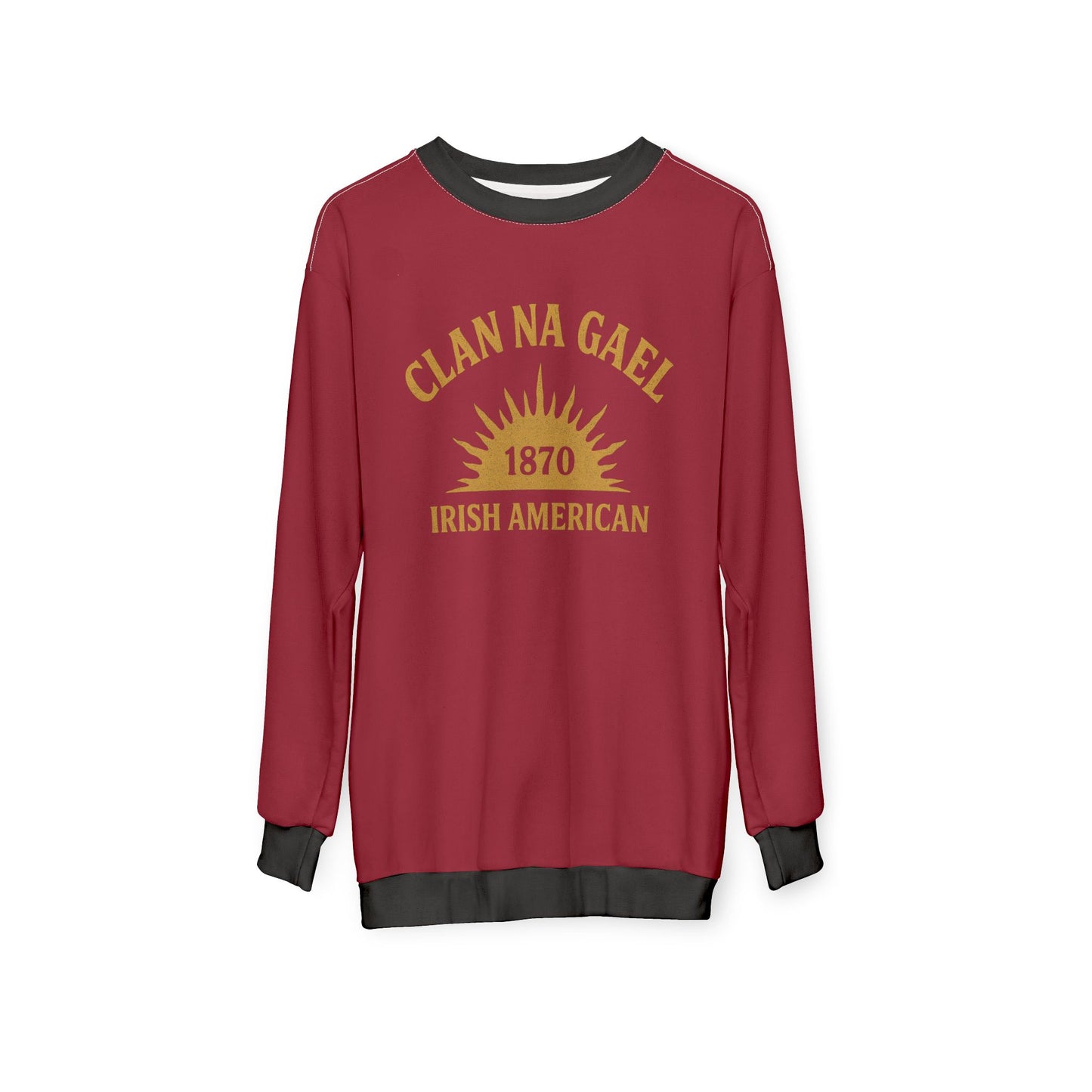 "Clan na Gael - Irish American", Unisex Sweatshirt (Fénechas Red)