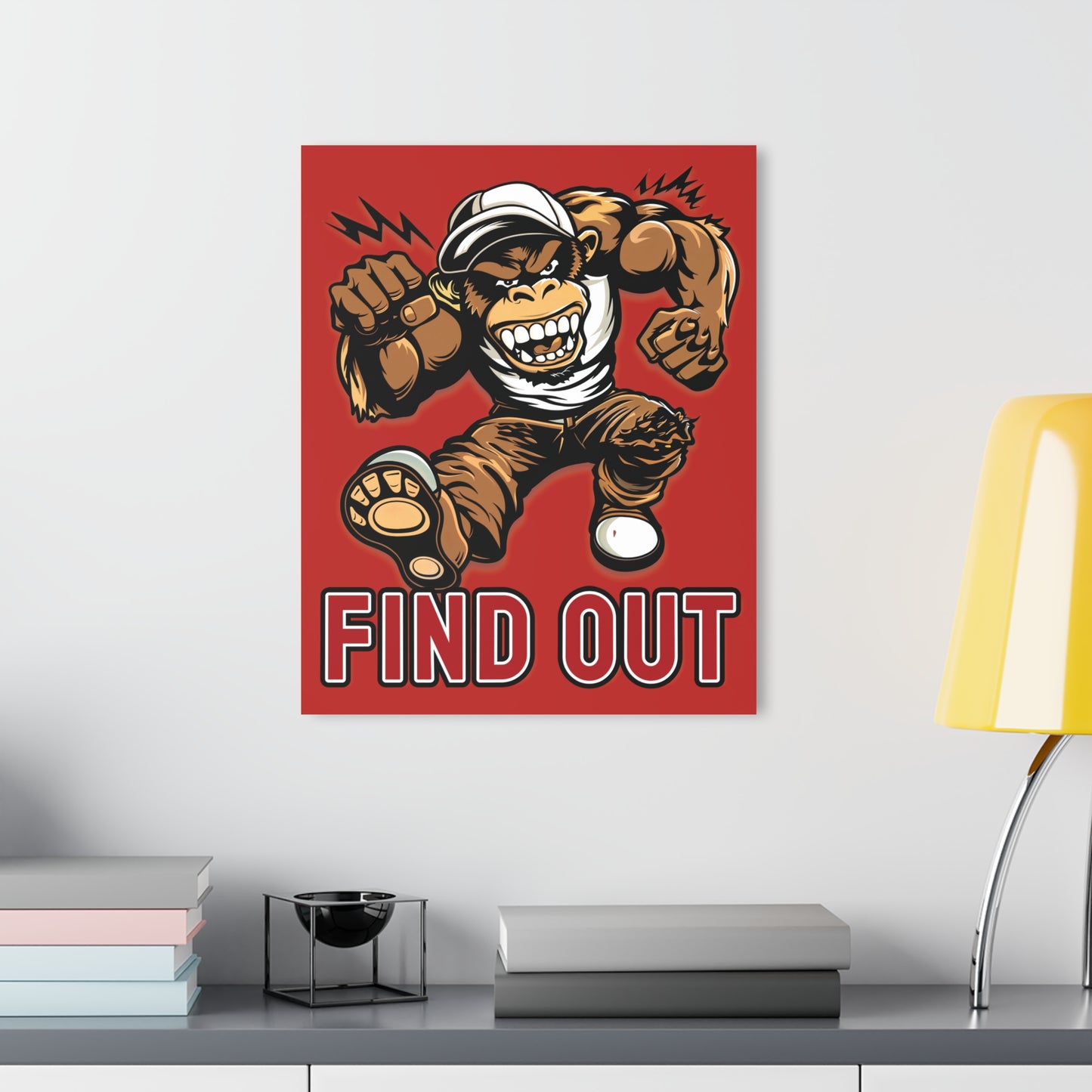 "Find Out", Acrylic Wall Prints (French Cleat Hanging) (Mid Scarlet)