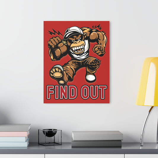 "Find Out", Acrylic Wall Prints (French Cleat Hanging) (Mid Scarlet)