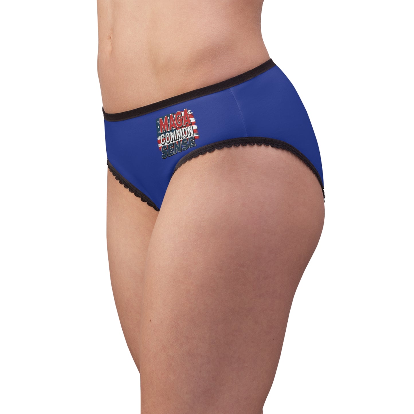 "MAGA Common Sense" #01, Women's Briefs (Patriot Blue)