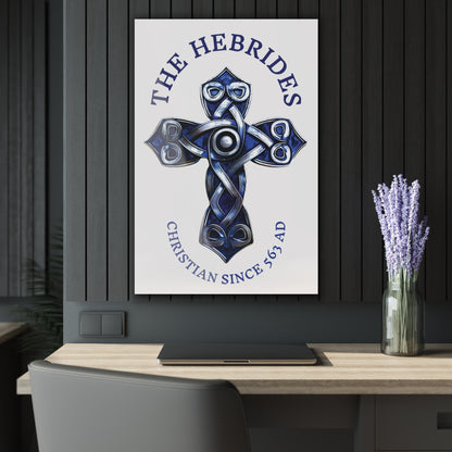 "The Hebrides - Christian Since 563 AD", Acrylic Wall Prints (French Cleat Hanging) (Alabaster White)