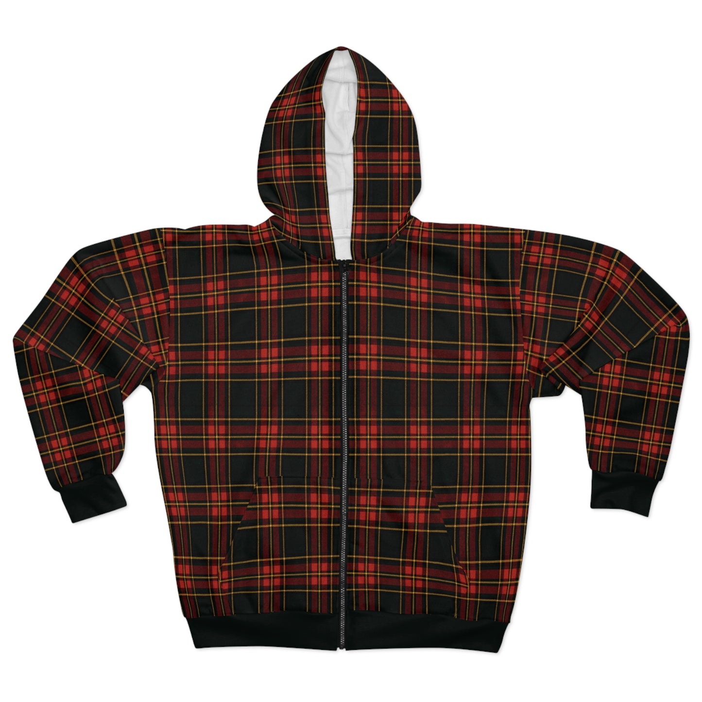 "Kilmor Gallóglach Tartan", Unisex Wearable Art Zip Hoodie
