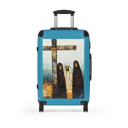 "At-the-Foot of the Cross - John 19:25", Suitcases (Turquoise)