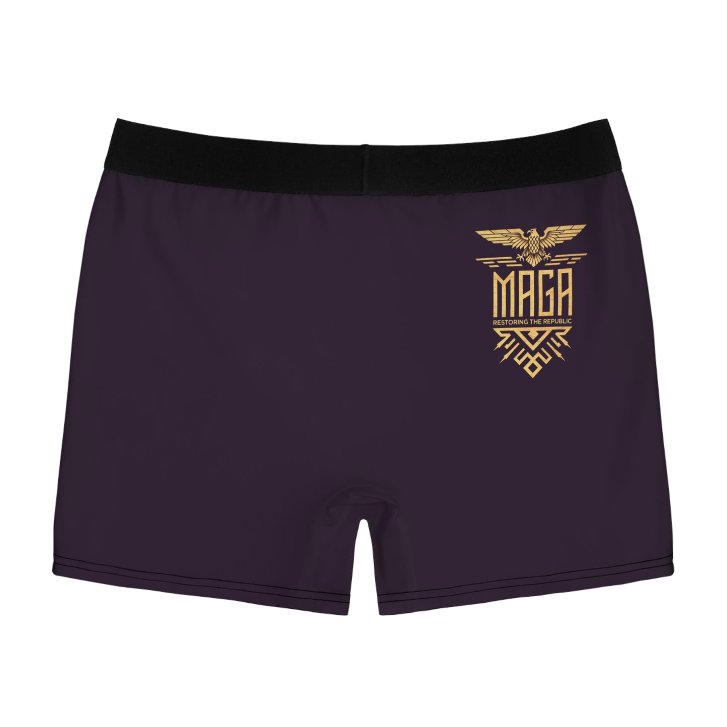 "MAGA Restoring the Republic" #02, Men's Boxer Briefs (Purple Nights)