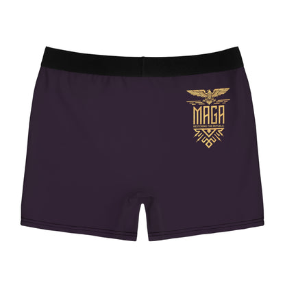 "MAGA Restoring the Republic" #02, Men's Boxer Briefs (Purple Nights)