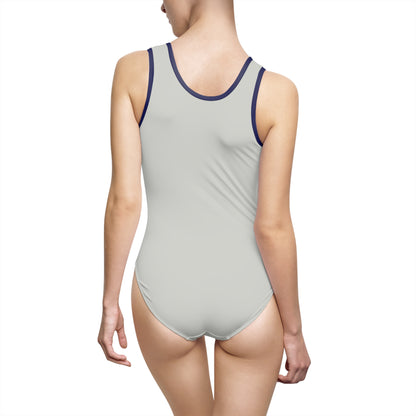 "Delicious Cherries", Women's Classic One-Piece Swimsuit (Vintage Ash)