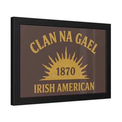 "Clan na Gael - Irish American", Framed Paper Poster (Wild Boar Brown)