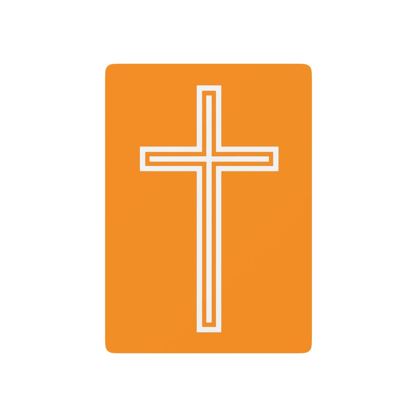 "A Simple Cross", Chrsitian Playing Cards (Goldfish Orange)