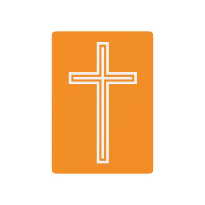 "A Simple Cross", Chrsitian Playing Cards (Goldfish Orange)