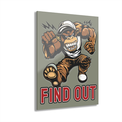 "Find Out", Acrylic Wall Prints (French Cleat Hanging) (Striking Grey)