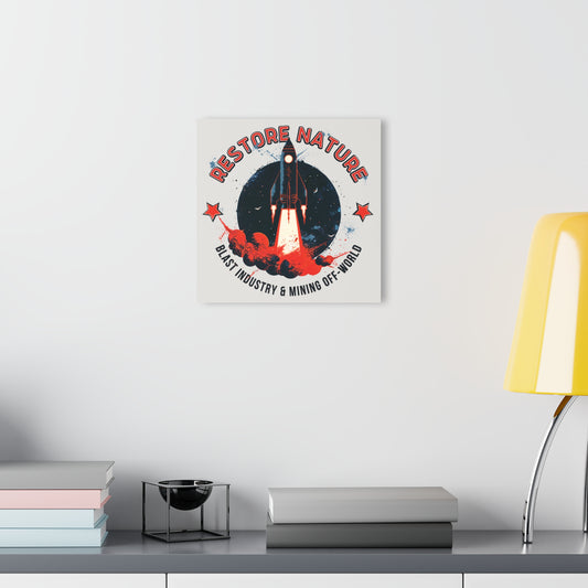 "Restore Nature", Acrylic Wall Prints (French Cleat Hanging) (Soft Lemon Yellow)