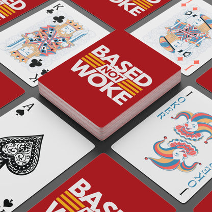 "Based not Woke" #01, Cultural Playing Cards (Venetian Red)