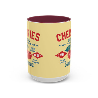 "Delicious Cherries", Colorful Mugs (11oz, 15oz) (Sanctum Veil)